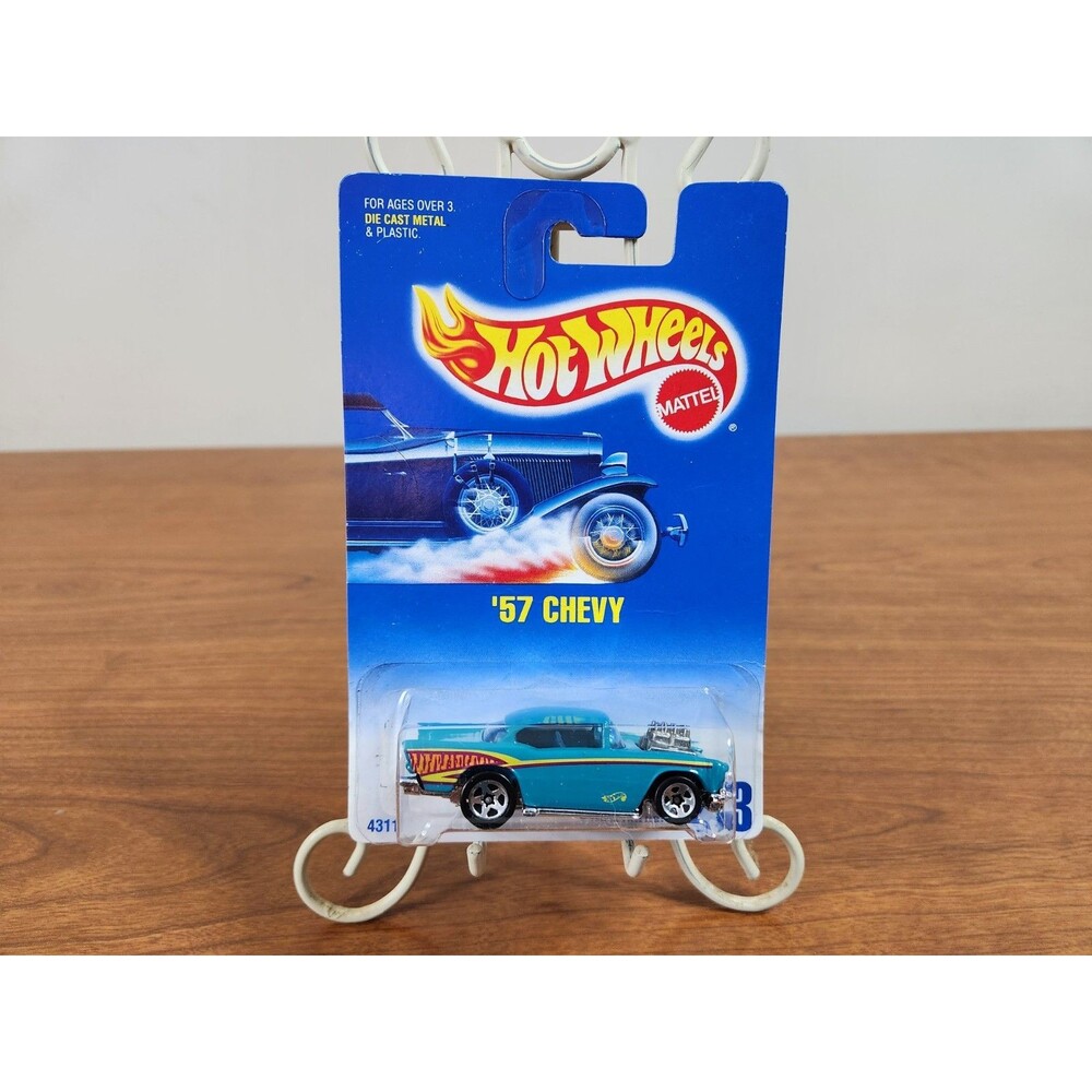 Vintage 1992 Hot Wheels '57 Chevy Teal ~ Collector Number 213 New